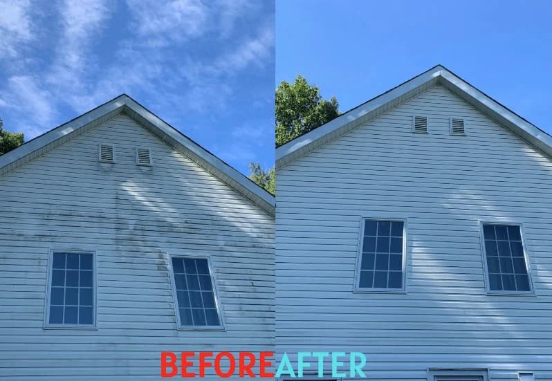 North Royalton Power Washing professional performing house washing service in North Royalton